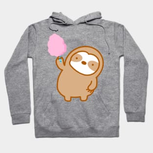 Cute Pink Cotton Candy Sloth Hoodie